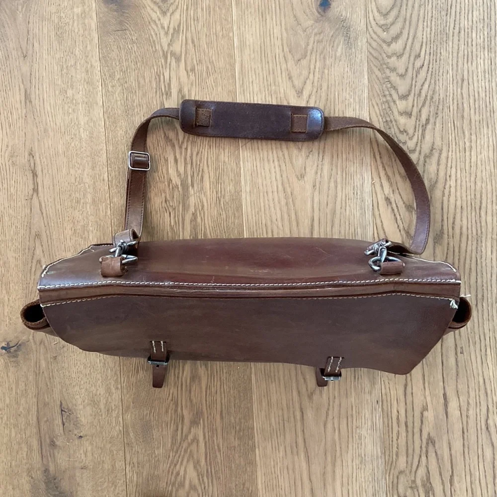 J. Crew Leather Messenger Bag
